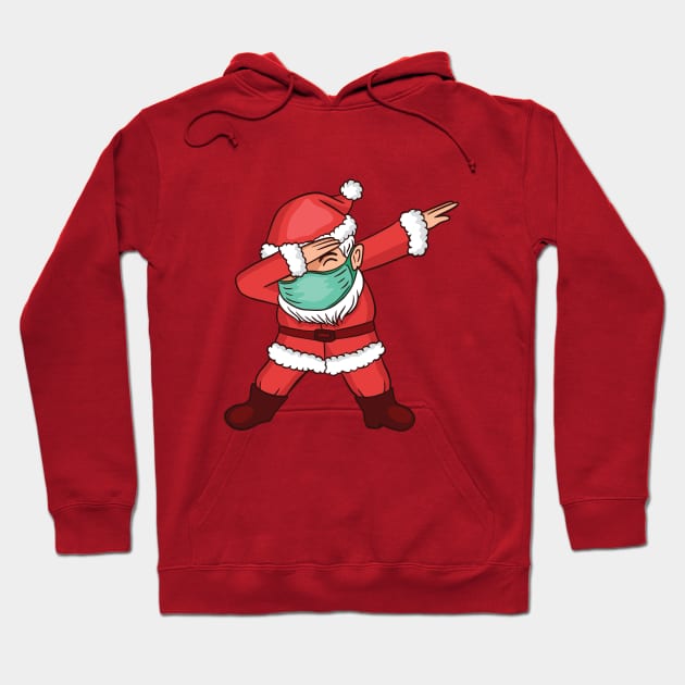 Dabbing Santa in Mask Hoodie by madeinchorley